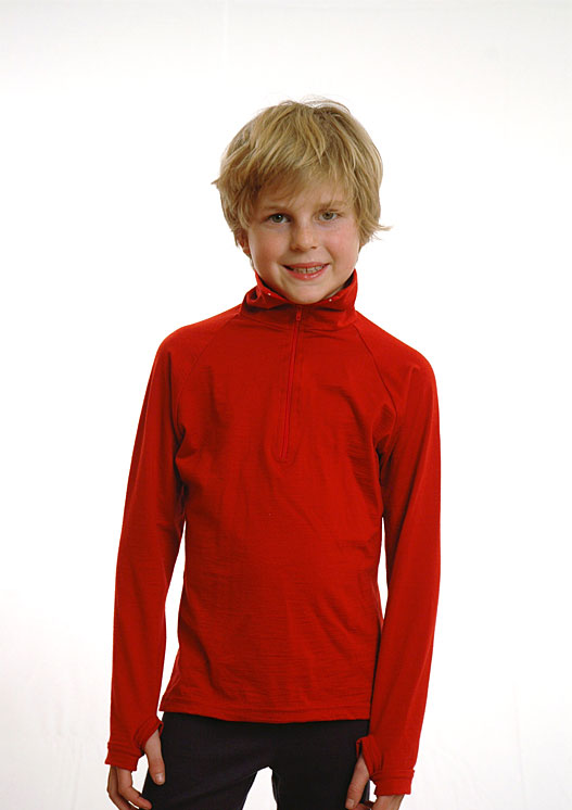 Childrens black zip neck top (Size M)