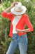 Summer Coral Women&#39;s Merino Wool Crop Cardigan with 3/4 Sleeves
