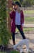 Magenta Women&#39;s Merino Wool Drape Cardigan
