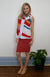 Flame Stripe Women&#39;s Merino Wool Tube Skirt
