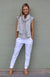 Light Grey Marl Women&#39;s Organic Cotton Cap Sleeve Fashion T-Shirt
