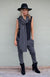 Black Pinstripe Women&#39;s Merino Wool Luxury Scarf
