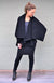 Charcoal Marl Women&#39;s Merino Wool Chunky Knit Sleeveless Wrap
