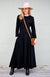 Black Women&#39;s Merino Wool 7/8 Sleeve Dress
