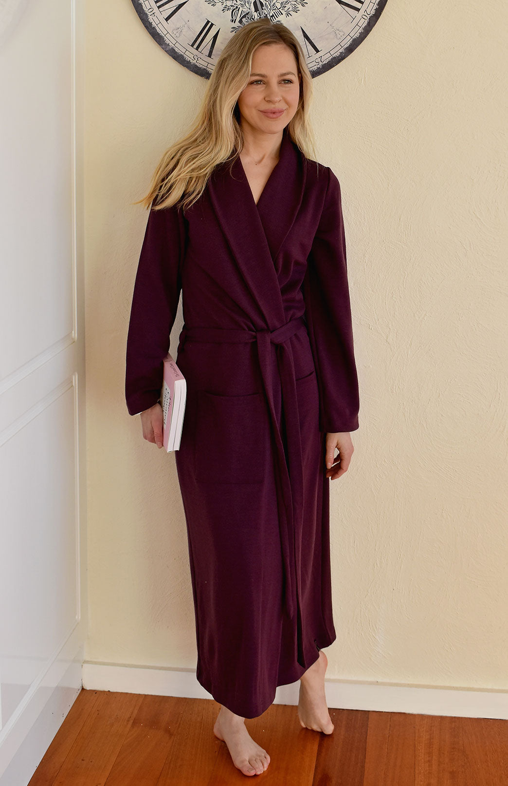 LTS Tall Women's Purple Hooded Maxi Dressing Gown | Long Tall Sally