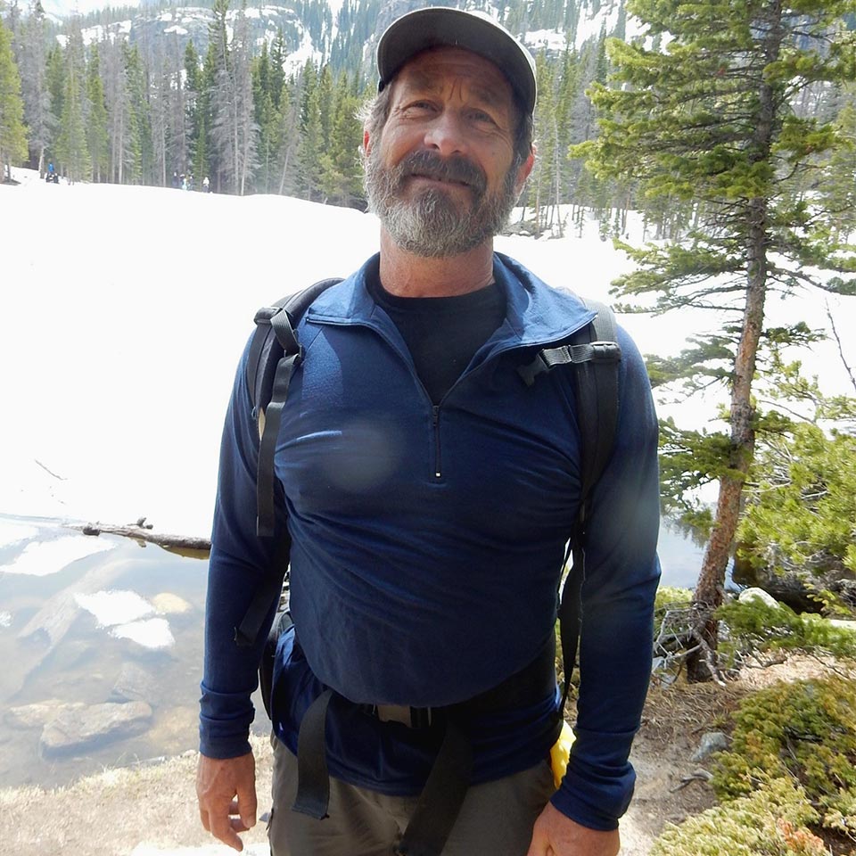 Barry rocking a Smitten Zip Neck Top in the Rocky Mountains, Canada!