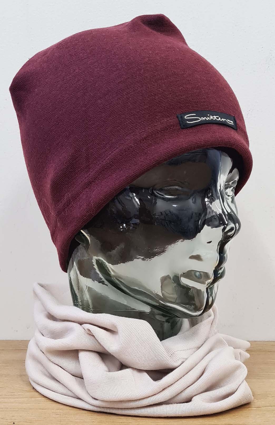 Burgundy Red Unisex Merino Wool Thermal (360g) Beanie