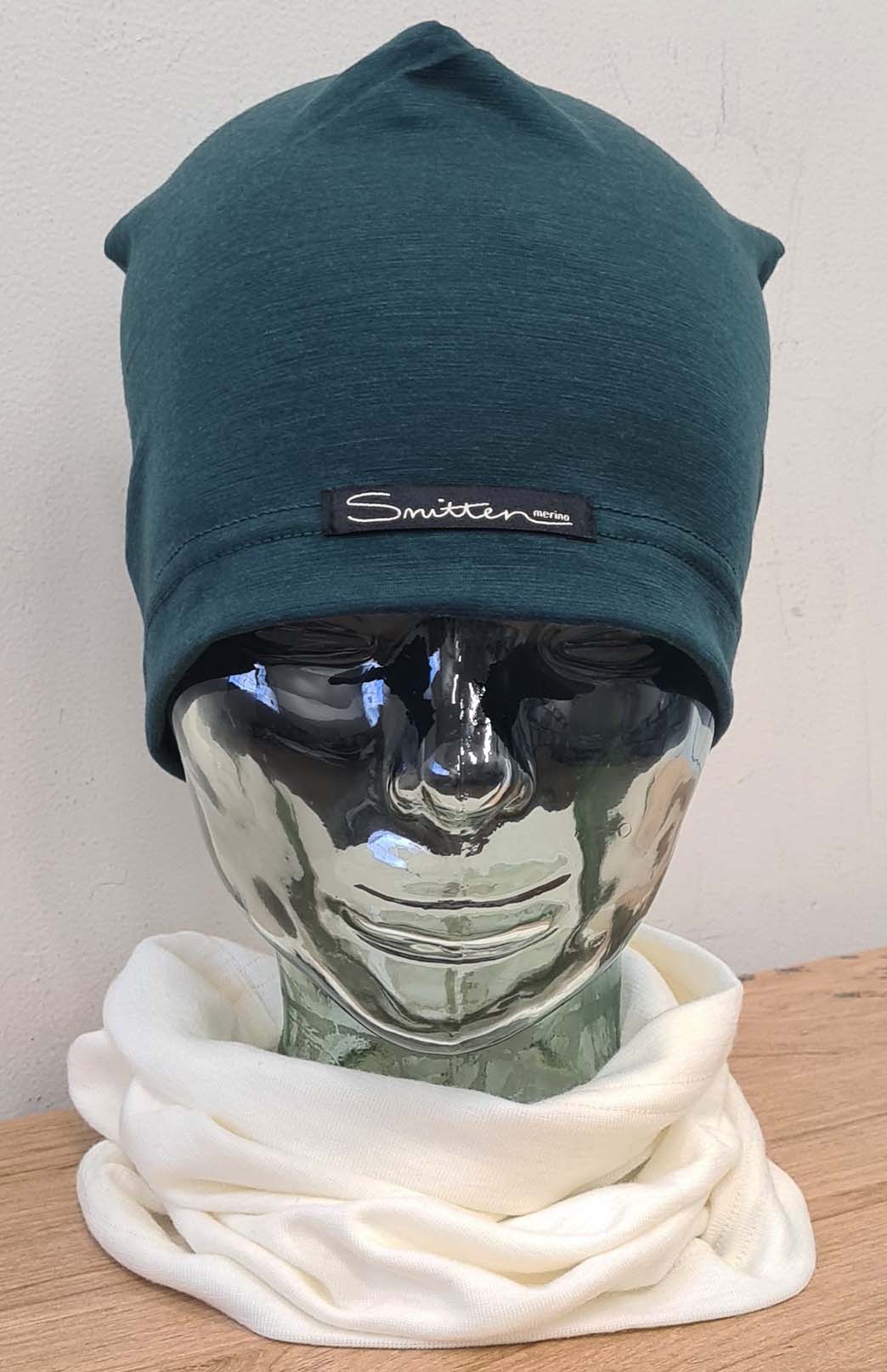 Deep Sea Green Unisex Merino Wool Skull Cap Lightweight (170g) Beanie