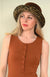 Cinnamon Women&#39;s Sleeveless Merino Wool Midi Dress with Button Detail
