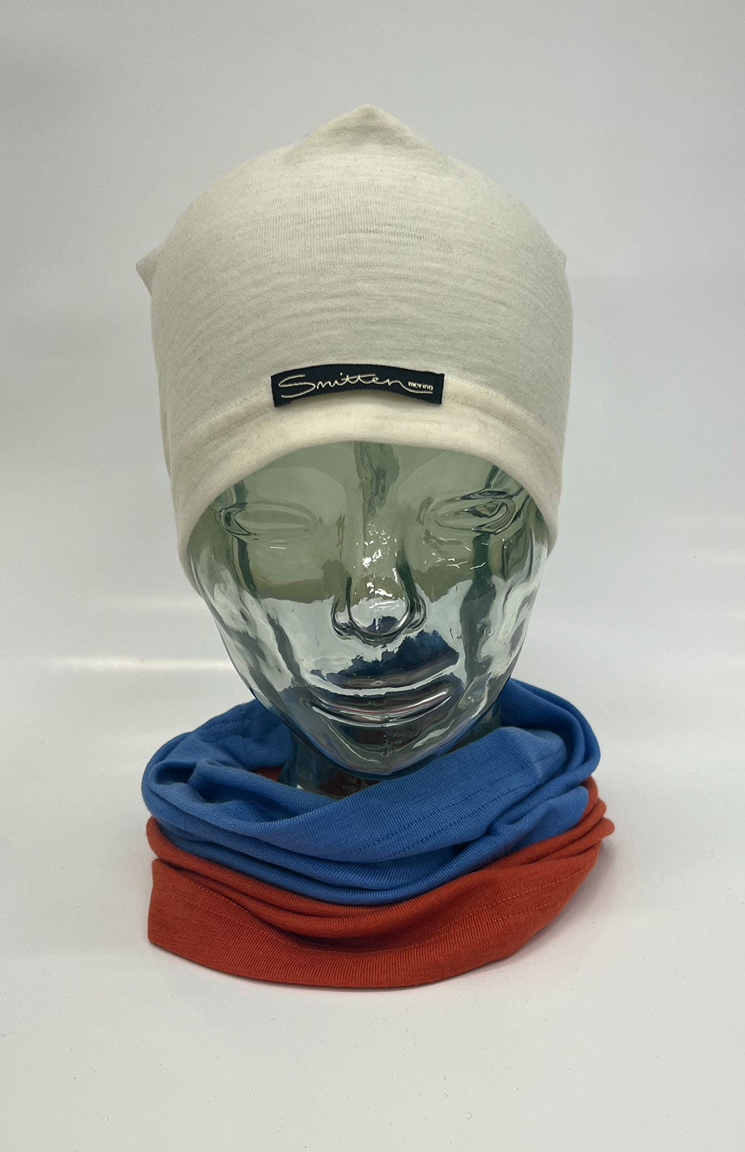 Blue & Orange Tones Unisex Merino Wool Thermal Neck Warmer Neck Gaiter