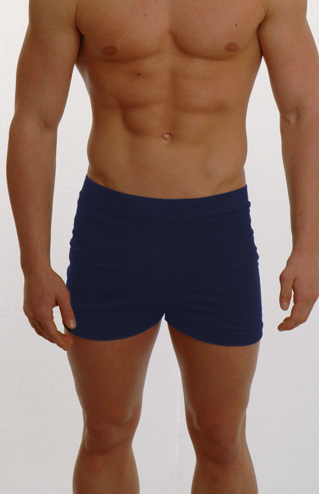 French Navy Blue Men's Merino Wool Boxer Shorts