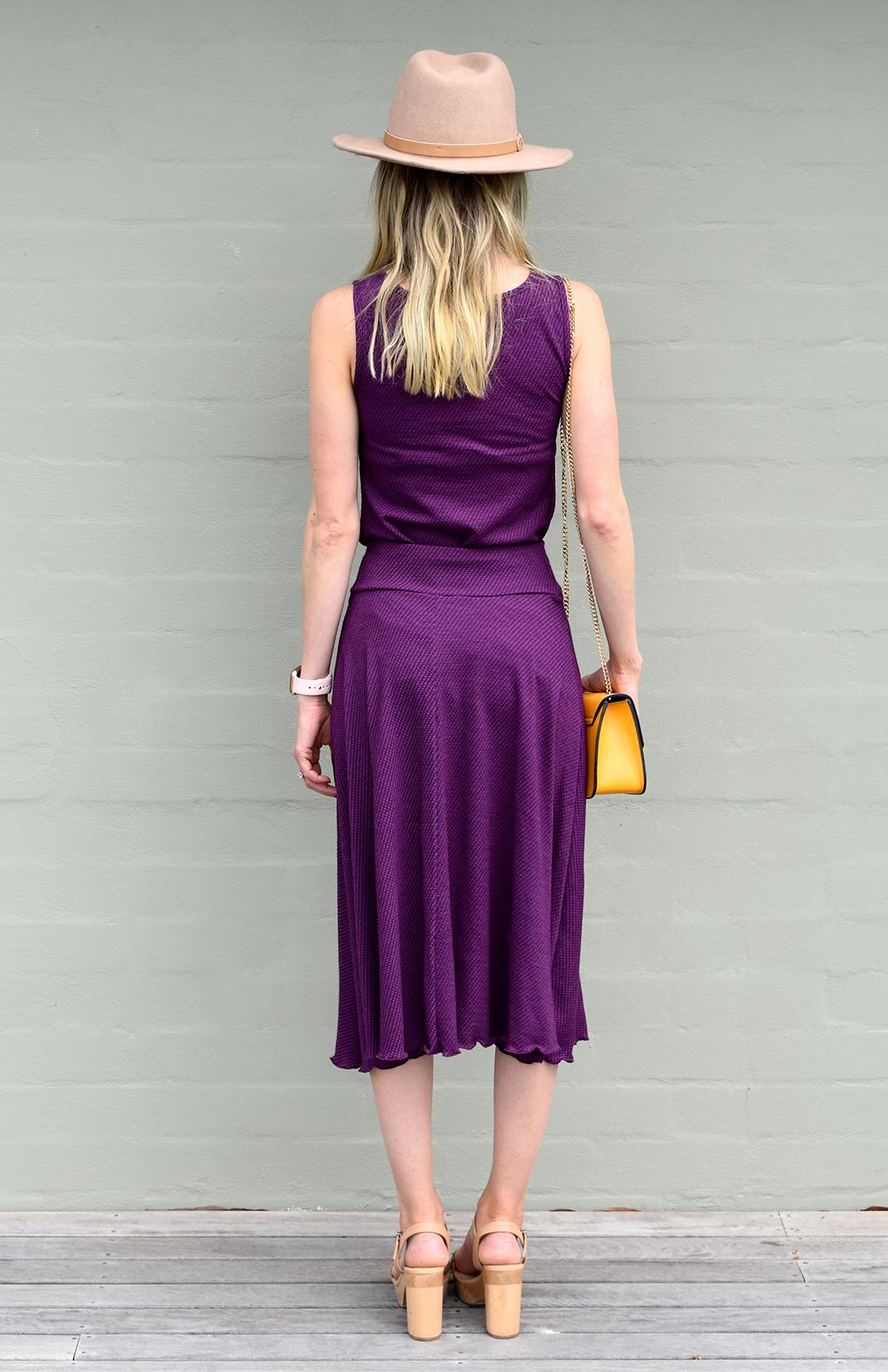 Violet Haze Women's Merino Wool Sleeveless Capri Top