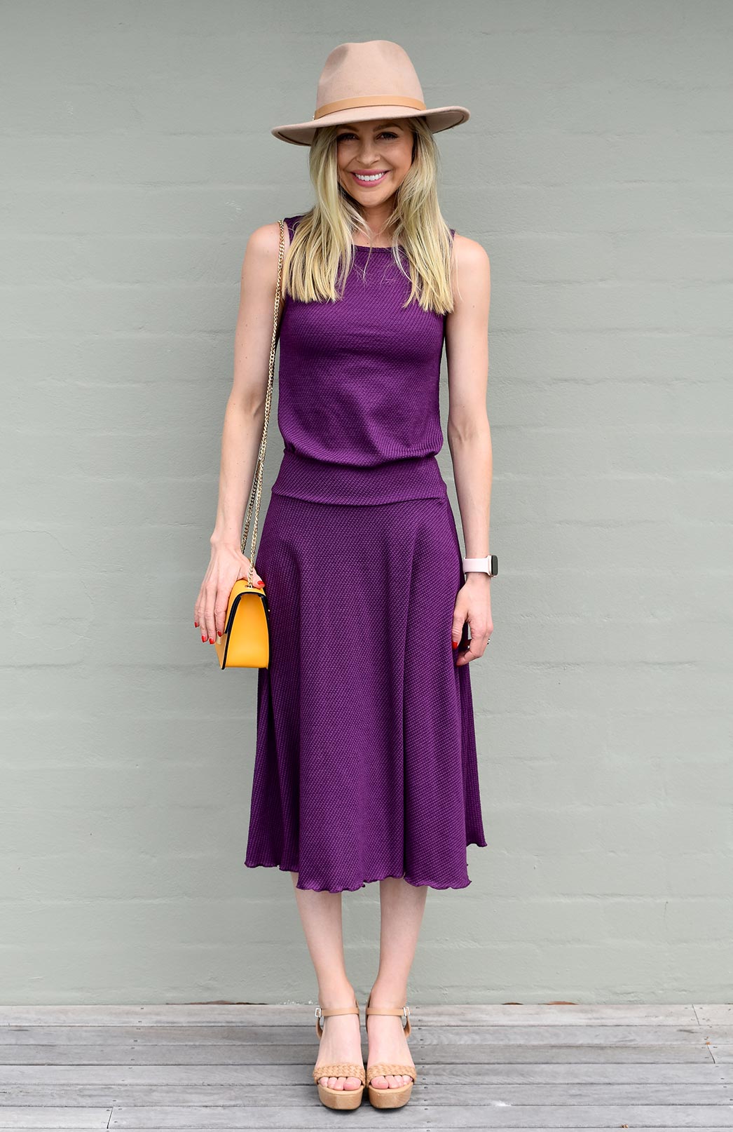 Violet Haze Women's Merino Wool Sleeveless Capri Top