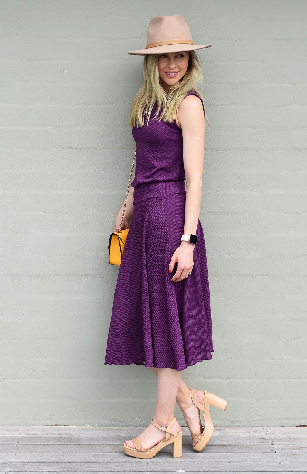 Violet Haze Women's Merino Wool Sleeveless Capri Top