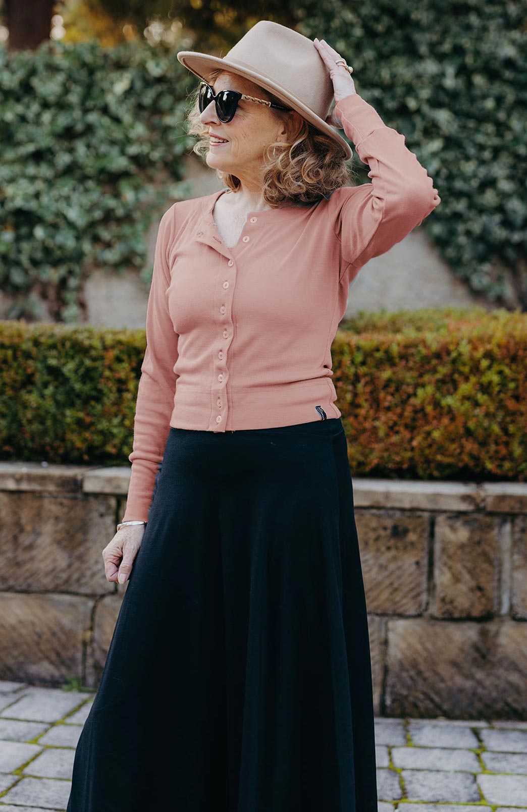 Brooklyn Cardigan Women's Merino Wool Long Sleeve Round Neck Waist Cardigan