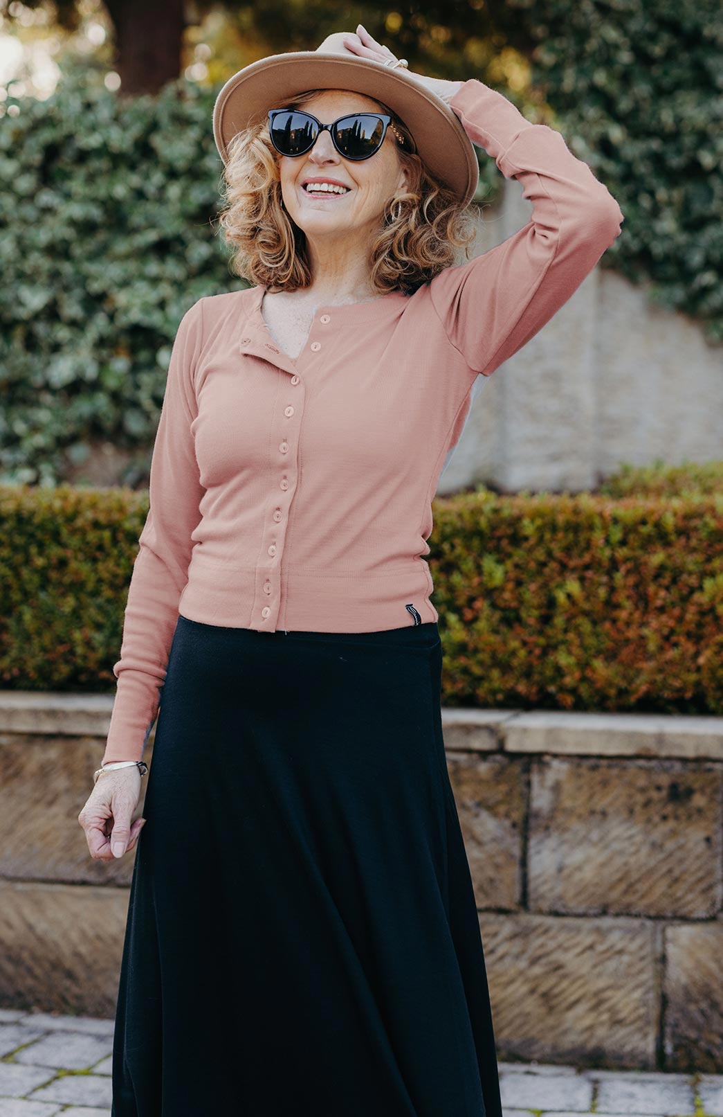 Brooklyn Cardigan Women's Merino Wool Long Sleeve Round Neck Waist Cardigan