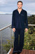 Navy Blue Men&#39;s Superfine Merino Wool T-Shirt and Long Pant Winter Pyjama Set
