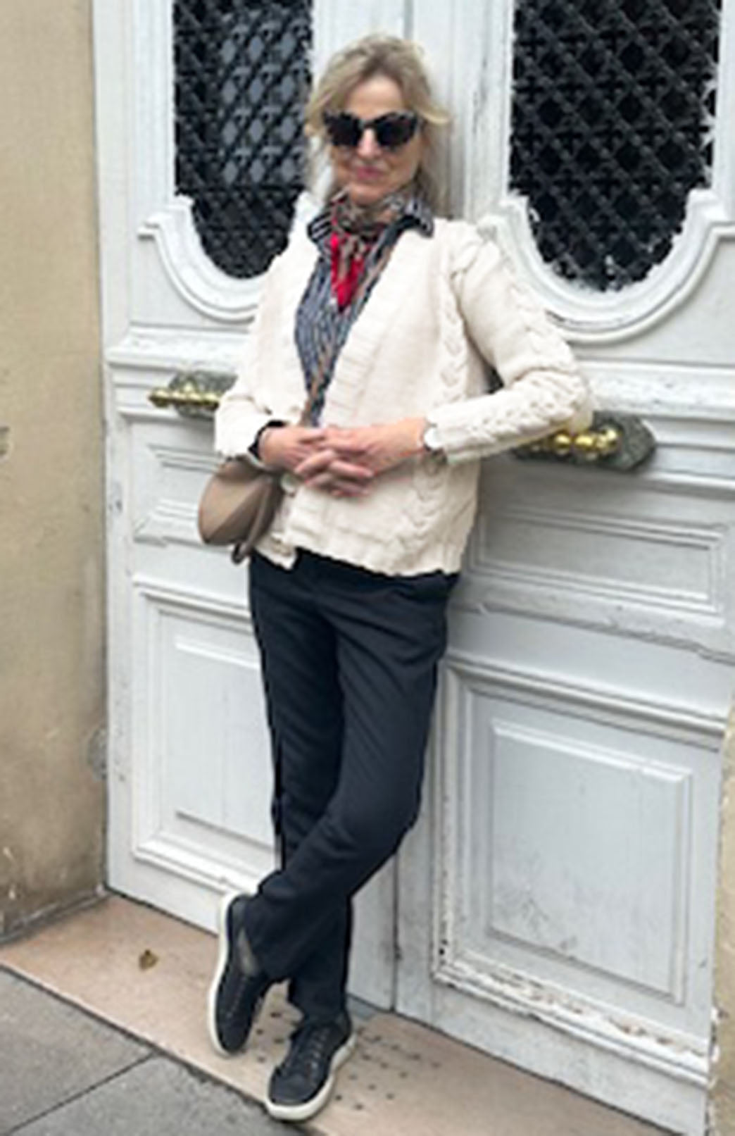 Ivory Women's Merino Wool Cable Knit Cardigan