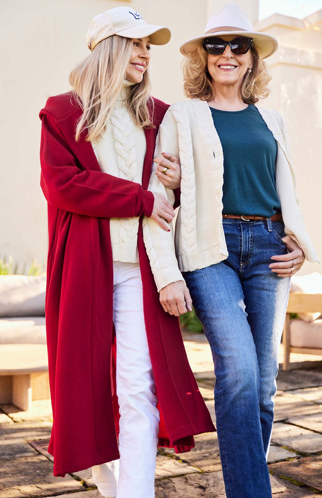 Ivory Women's Merino Wool Cable Knit Cardigan