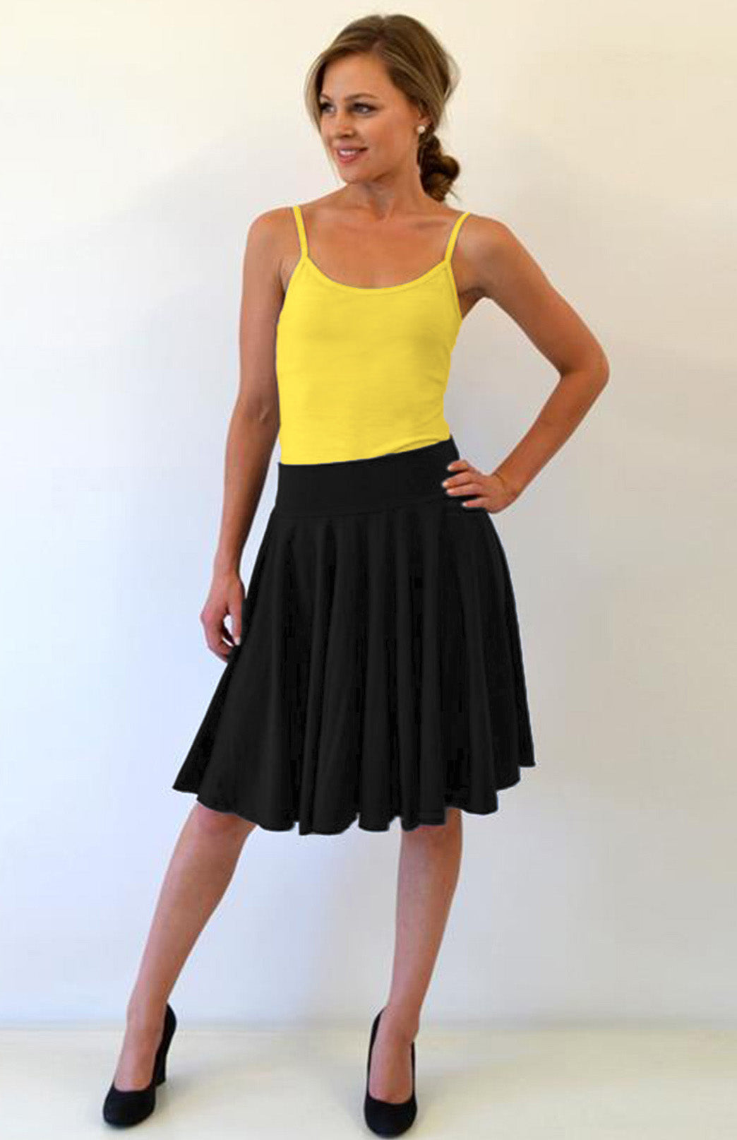 Lemon Zest Yellow Women's Merino Wool Layering and Activewear Camisole Top