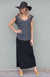 Black Women&#39;s Merino Wool Maxi Skirt
