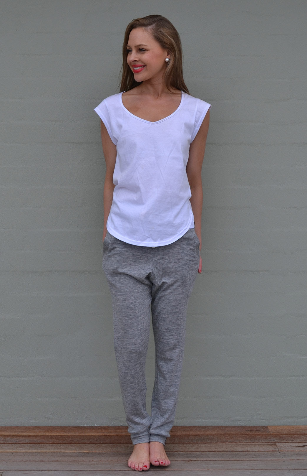 Crisp White Women's Organic Cotton Cap Sleeve Fashion T-Shirt