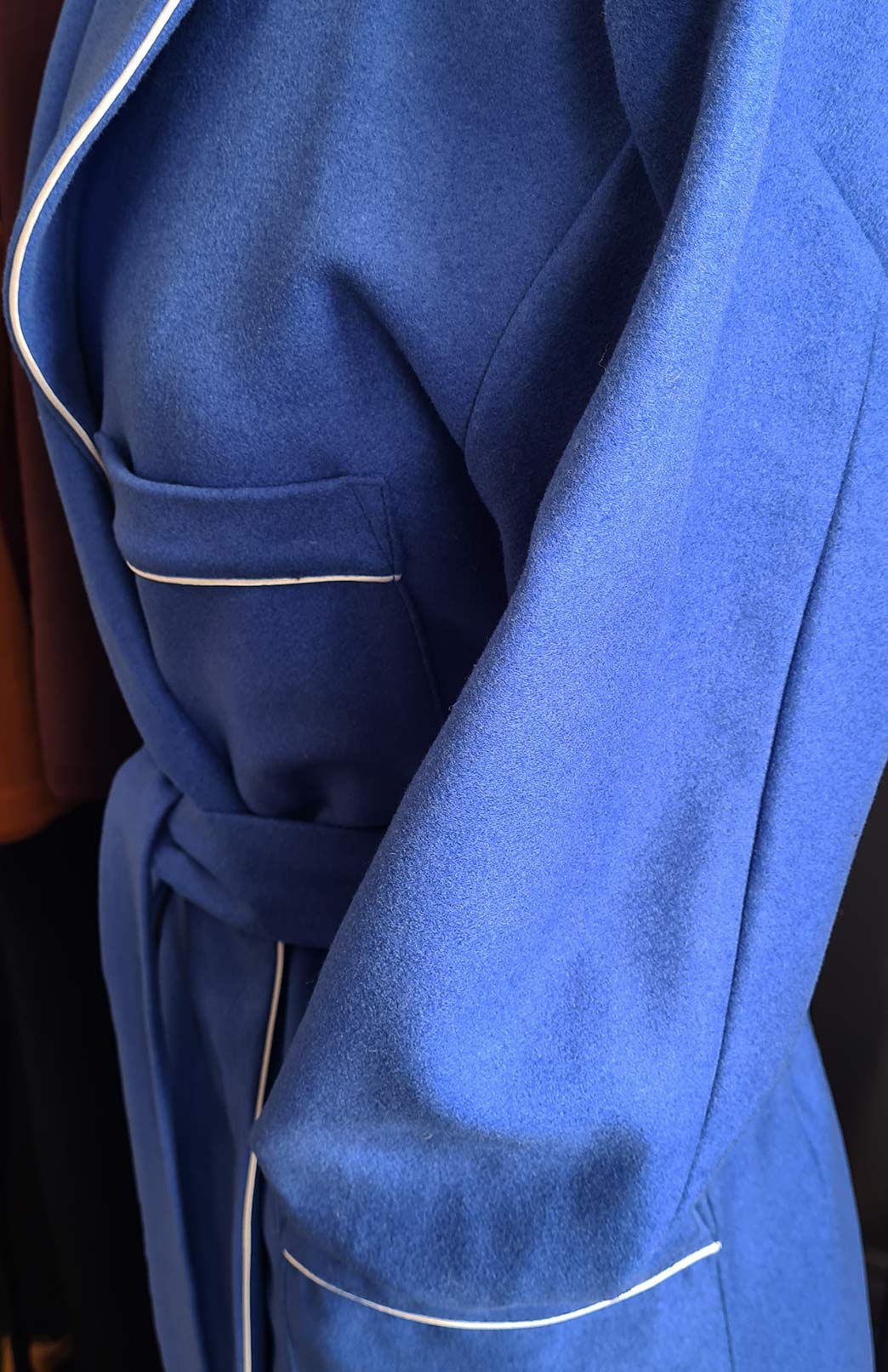 Black Signature Cashmere Wool Dressing Gown (6-12) Wool &amp; Cashmere Blend Dressing Gown