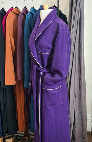 Black Cashmere & Silk Lounge Robe | Gene Hiller Menswear