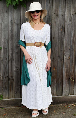 Vintage Ivory & Black Spot