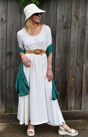 Vintage Ivory & Black Spot