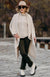 Oatmeal Women&#39;s Merino Wool Cable Knit Jumper
