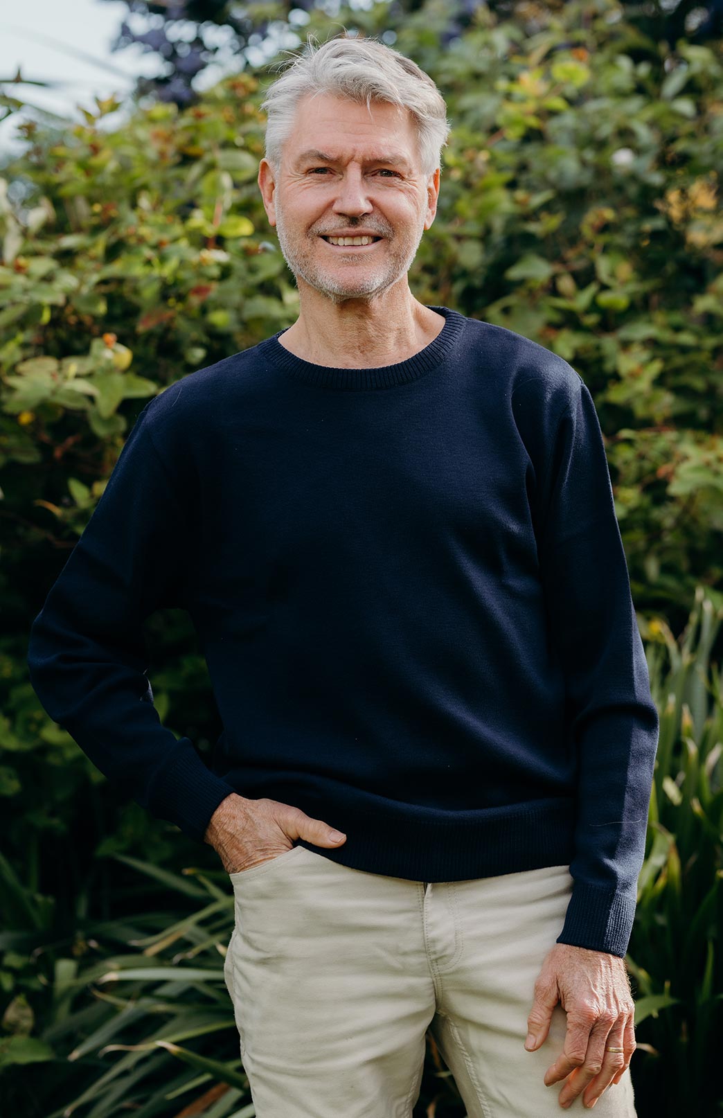 Classic Merino Wool Round Neck Jumper Men's Merino Wool Knitted Round Neck Jumper