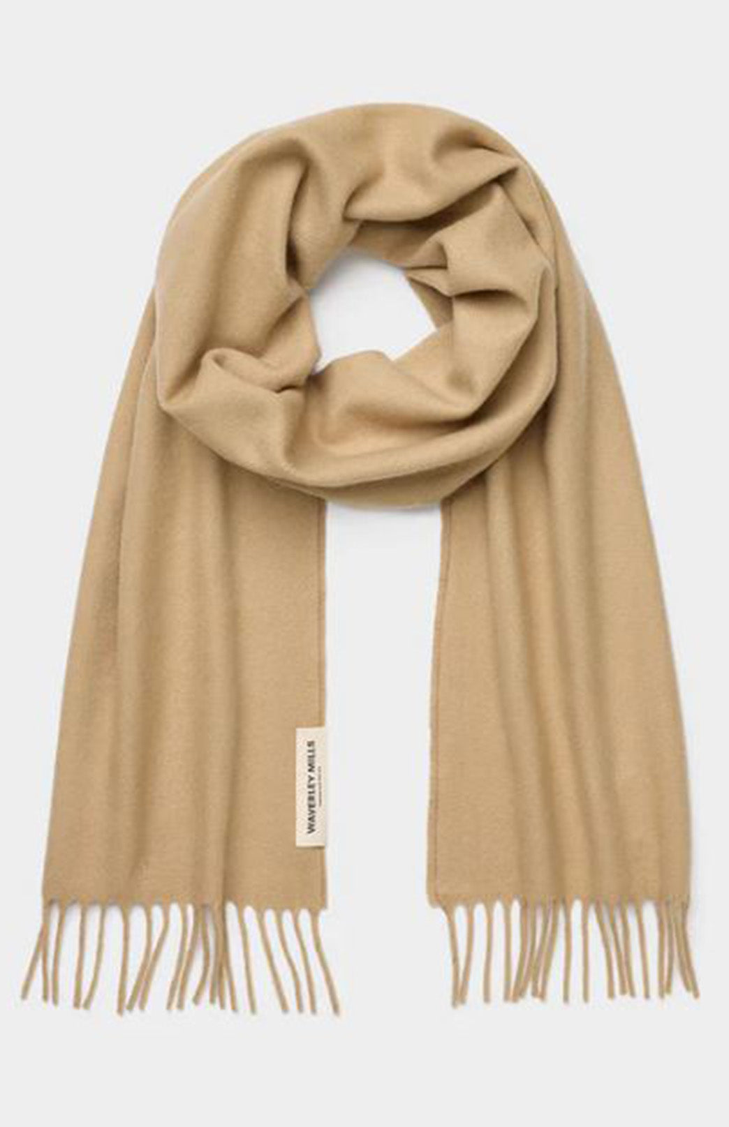 Charcoal and Ivory Check Waverley Mills Scarf in Merino Wool 
