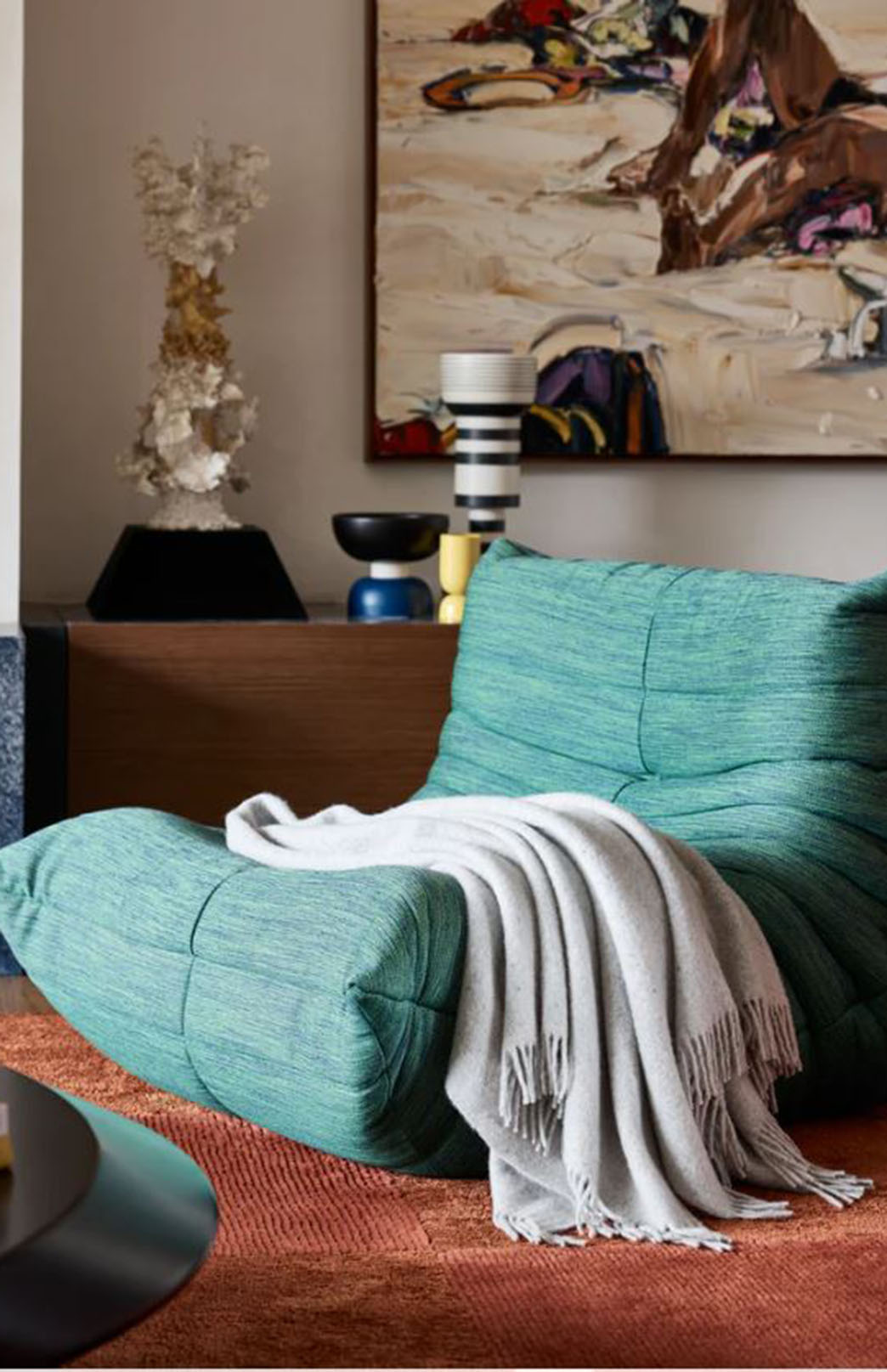 Dove Grey Waverley Mills Recycled Wool Throw