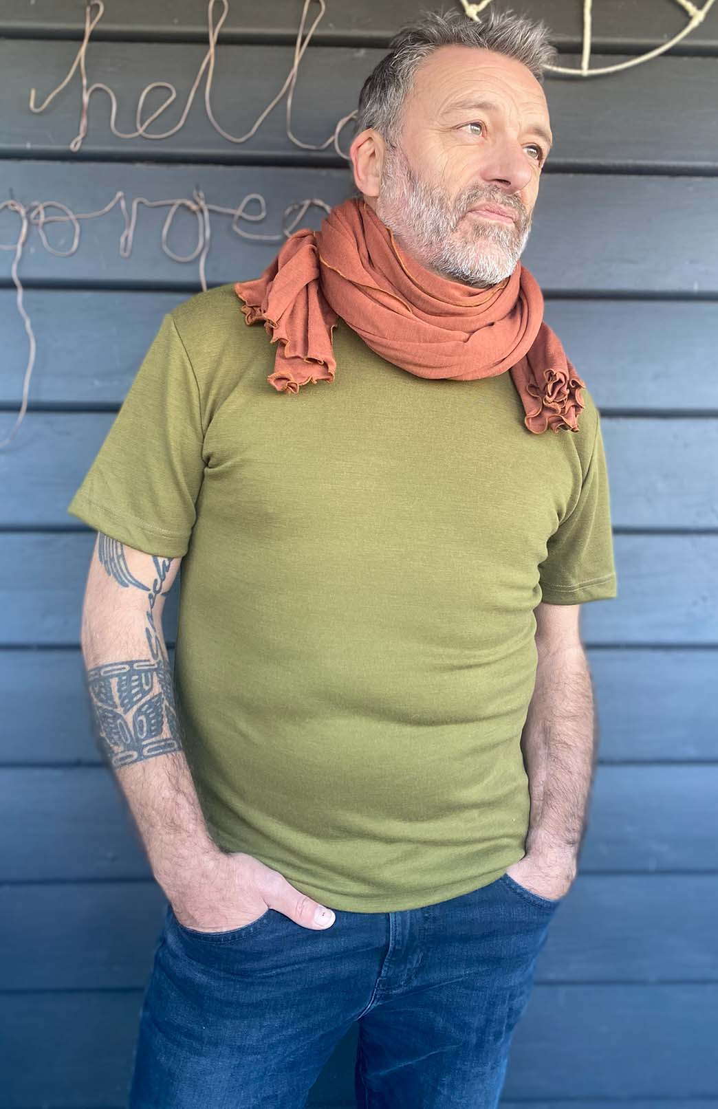 Burnt Orange Women's Merino Wool Luxury Scarf