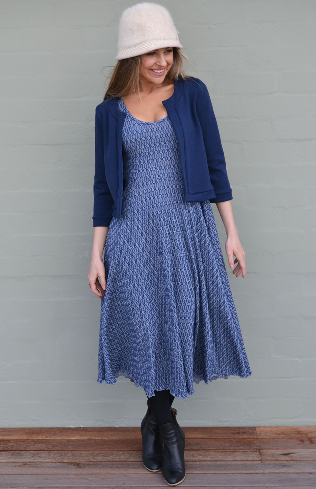 Indigo Blue Women's Heavyweight Crop Coco Jacket
