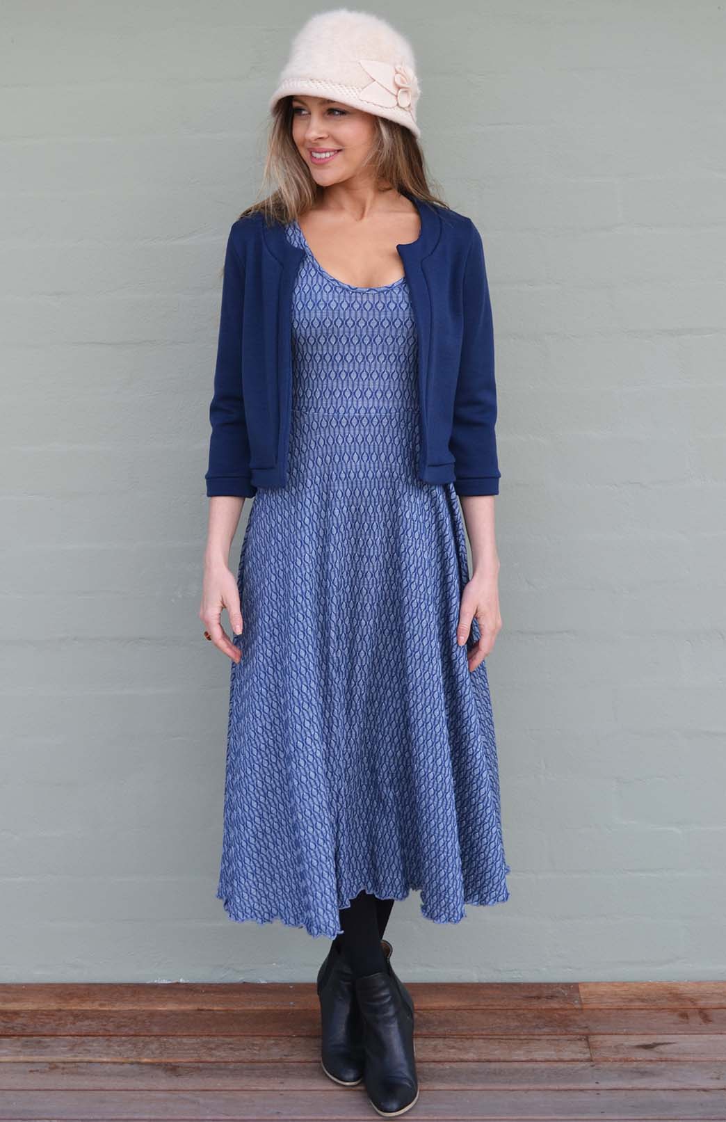 Indigo Blue Women's Heavyweight Crop Coco Jacket
