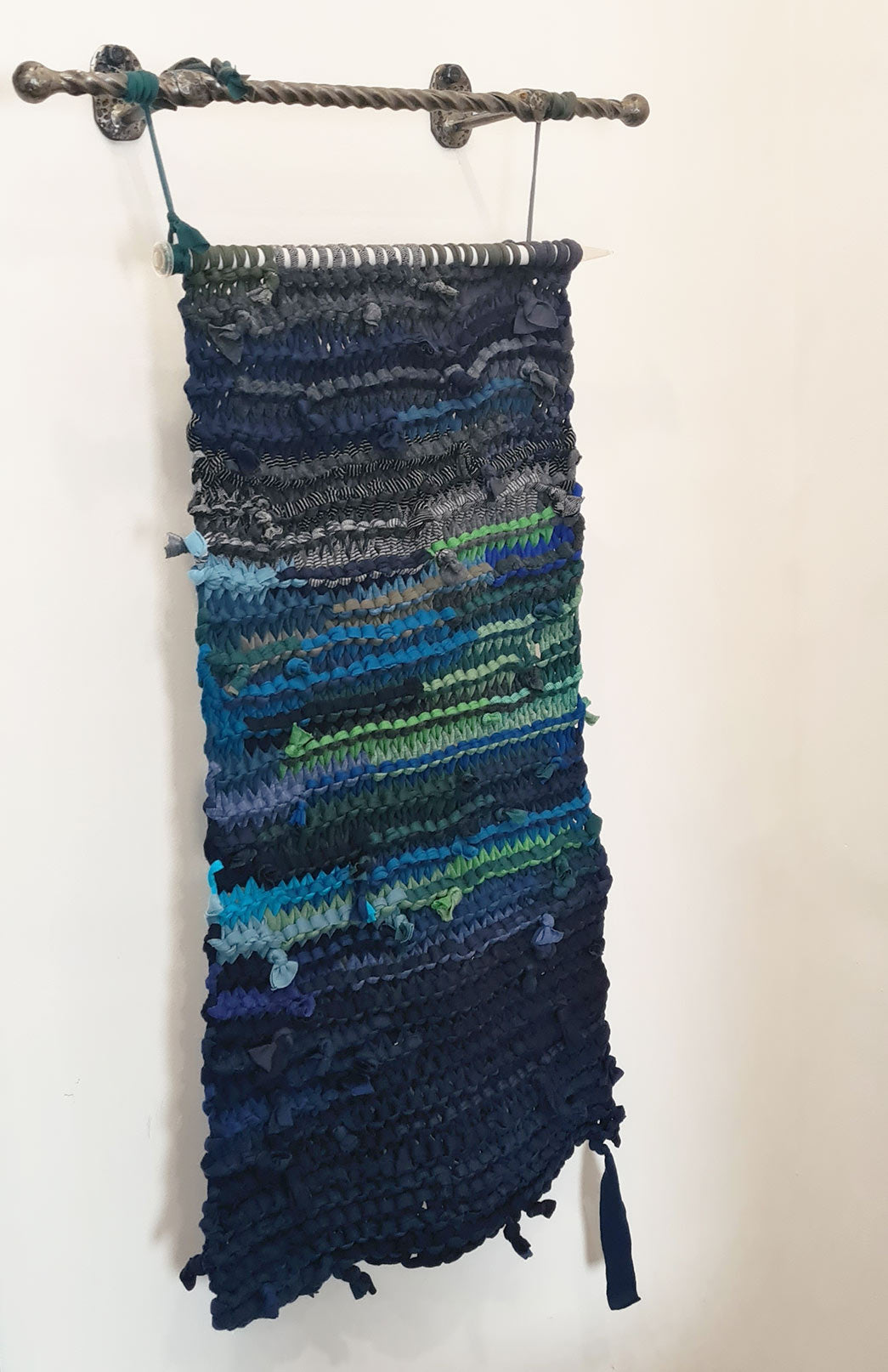 Blue Tones Merino Wool Fabric Off-Cuts Craft &amp; Repair Bundle