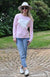 Pink Heart Women&#39;s Fine Knit Merino Wool Crew Neck Jumper with Heart
