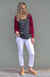 Magenta Women&#39;s Cropped Cardigan with Long Sleeves

