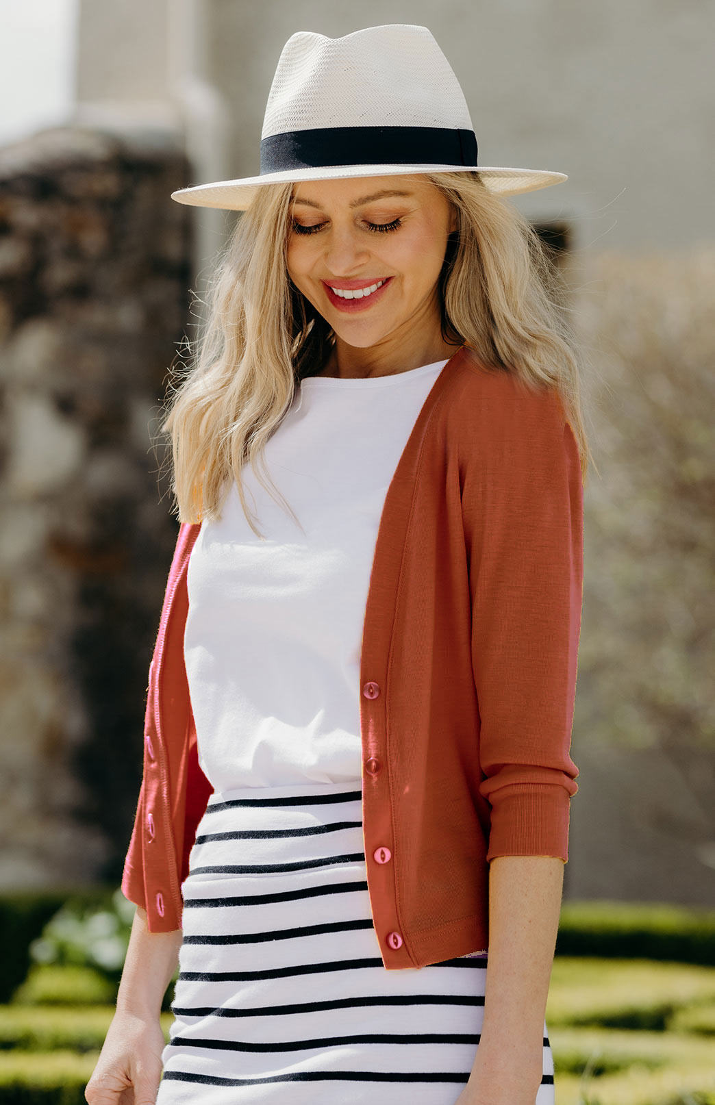 Crisp White Women's Organic Cotton Capri Top