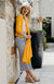 White & Black French Stripe Women&#39;s Merino Wool Long Tube Skirt
