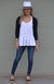 Pre Loved: 3/4 Sleeve Crop Cardigan (size 10) Women&#39;s Merino Wool Crop Cardigan with 3/4 Sleeves
