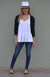 Pre Loved: 3/4 Sleeve Crop Cardigan (size 16) Women&#39;s Merino Wool Crop Cardigan with 3/4 Sleeves
