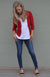 Pre Loved: 3/4 Sleeve Crop Cardigan (size 8) Women&#39;s Merino Wool Crop Cardigan with 3/4 Sleeves
