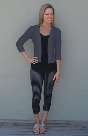 Pre Loved: 3/4 Sleeve Crop Cardigan (size 8)