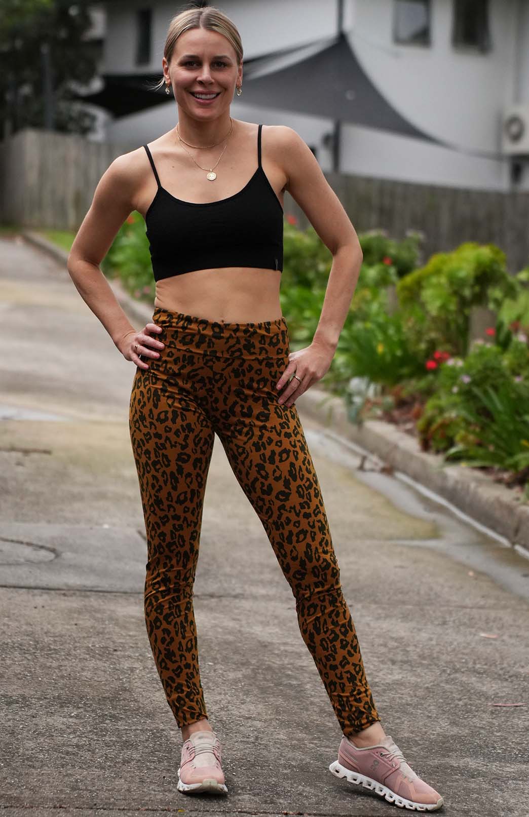 Whiskey Leopard Women's Merino Wool High Waisted Leggings &amp; Yoga Pants 
