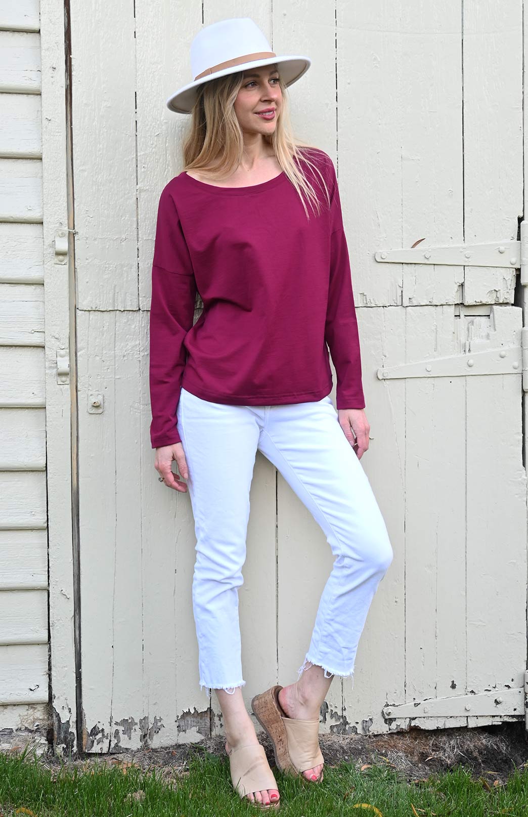 Magenta Women's Merino Wool Cruise Top