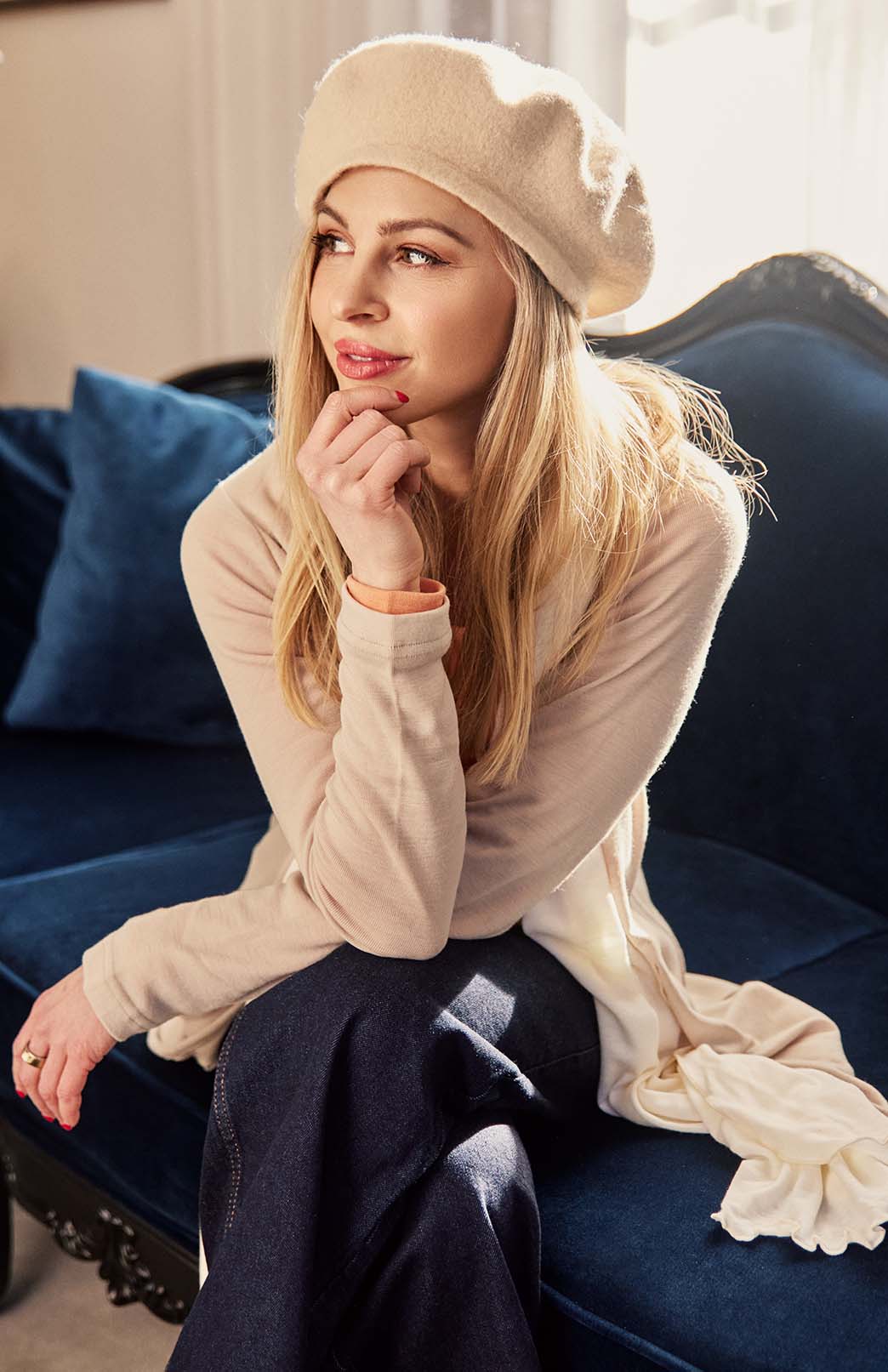 Soft Sand Women's Merino Wool Drape Cardigan