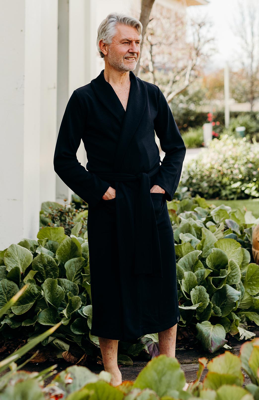 Black Superfine Merino Wool Nightgown 